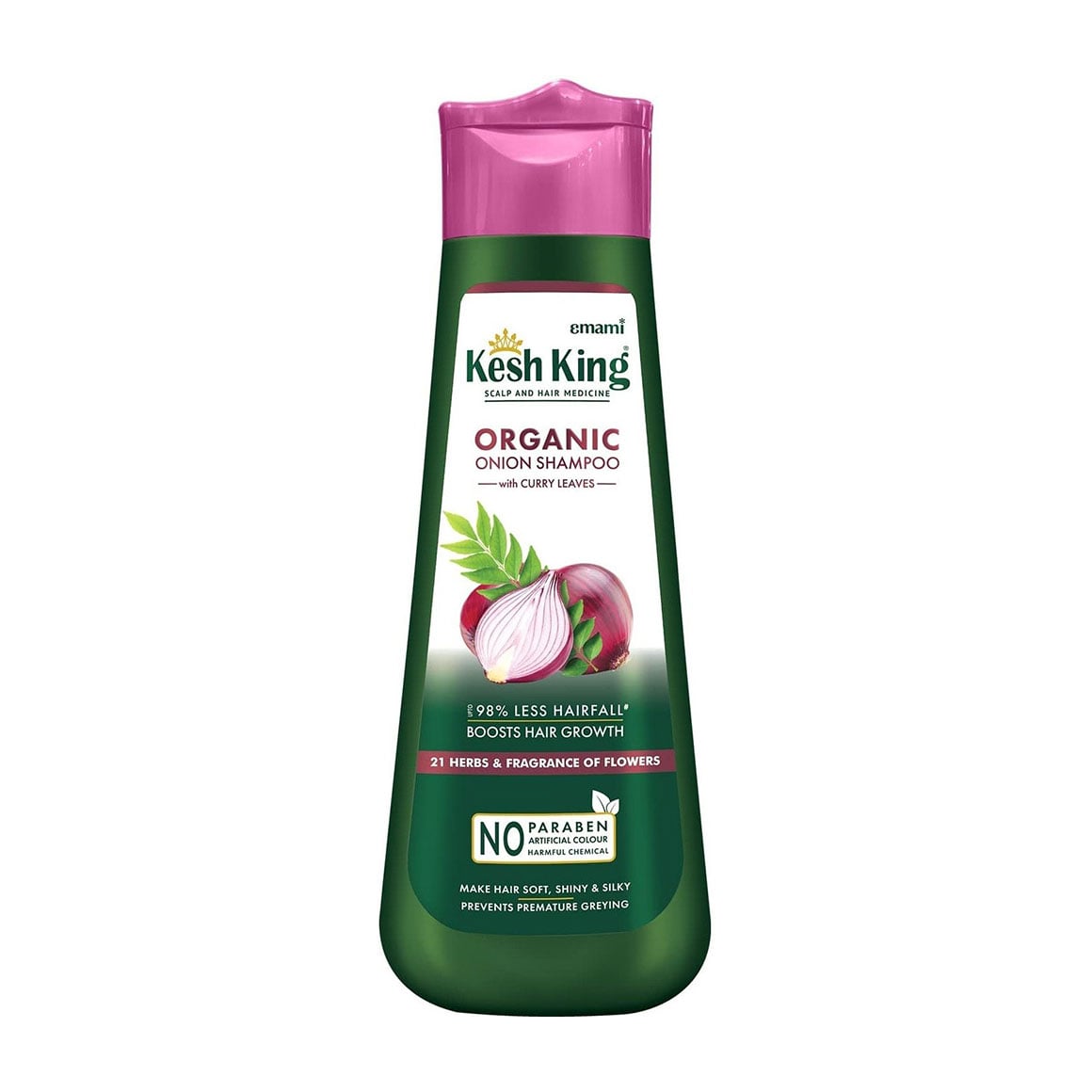 Органічний цибулевий шампунь для волосся Emami Kesh King Organic Onion Shampoo з листям каррі, 200 мл